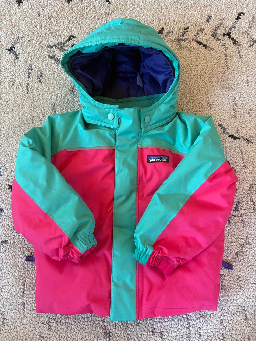 Patagonia Kids Teal & Hot Pink 2t jacket Like new